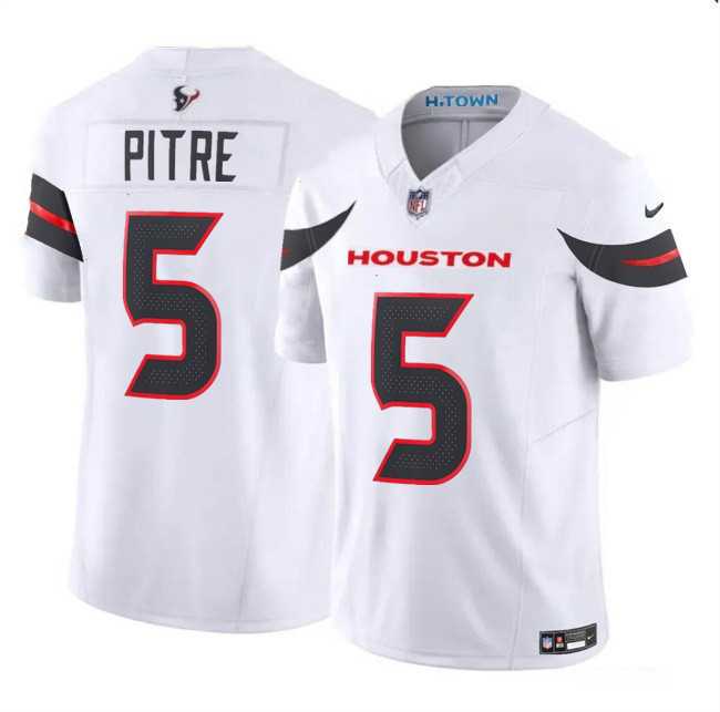 Men & Women & Youth Houston Texans #5 Jalen Pitre White 2024 Vapor F.U.S.E. Limited Stitched Jersey